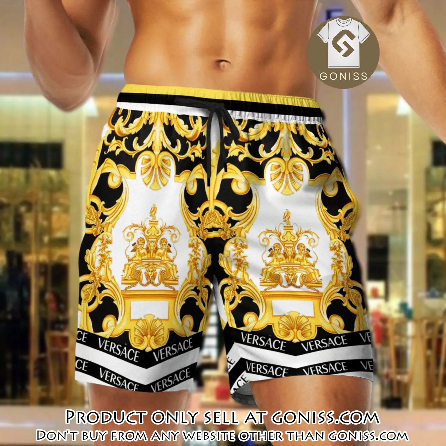 Versace golden luxury brand premium fashion shorts for men gn0246260